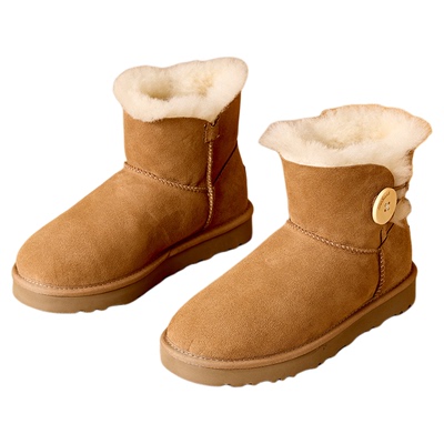 星期六羊皮毛一体雪地靴保暖升级