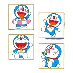 哆啦A梦卧室床头挂画潮流卡通儿童房装饰画动漫叮当猫机器猫壁画