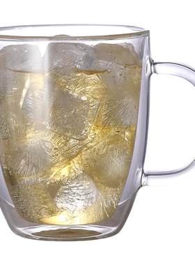 双层隔热防烫玻璃杯茶杯