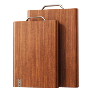 艺雅璐乌金檀木家用菜板双面防霉抗菌砧板厨房专用整木实木案板切