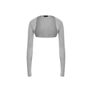 UNAWARES WARDROBE系列 天丝绵羊毛修身袖套开衫