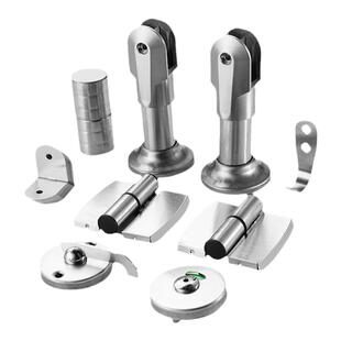 卫生间隔断五金配件加厚不锈钢卫生间隔断配件隔断合页门锁支撑脚