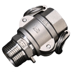 304不锈钢快速接头BF型DF软管卡扣式水泵内外丝螺纹活接头