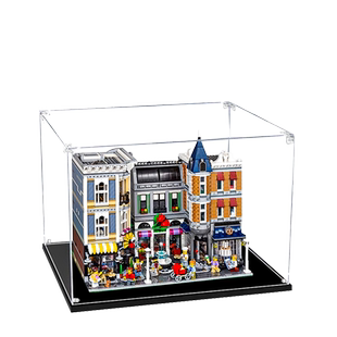 亚克力手办乐高展示盒适用城市中心10255透明模型收纳盒子防尘罩