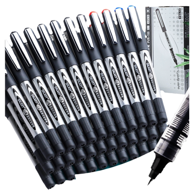 白雪直液式走珠笔中性笔签字笔