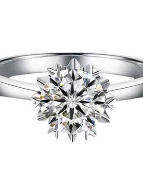 雪花直臂单钻轻奢百搭戒指