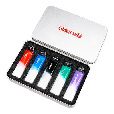 cricket草蜢一次性打火机搓轮明火火石滑轮砂轮火机防爆高档铁盒