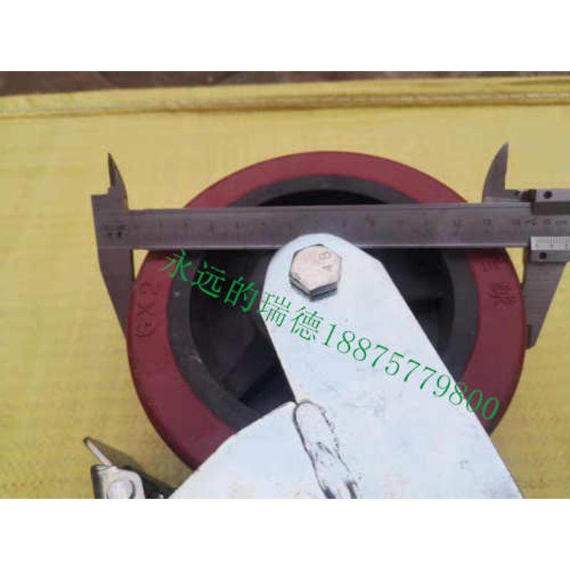 6寸重型移动脚手架轮子脚轮带AB刹车聚氨酯万向轮脚轮配件包邮