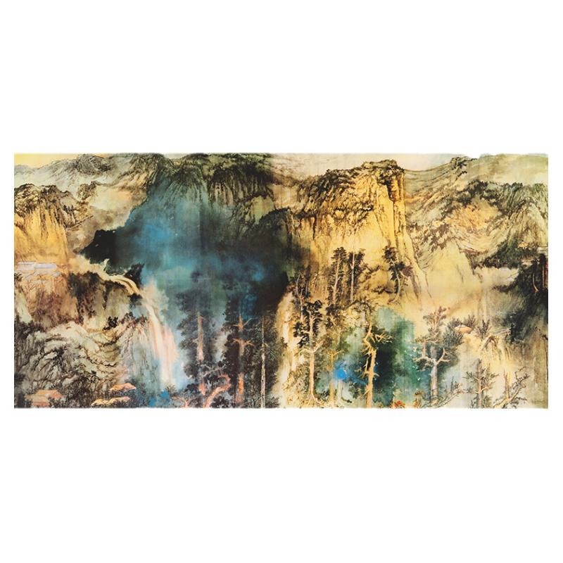 张大千庐山图名家水墨山水国画