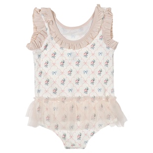 【新品】Oak Family速干防晒宝宝连体三角游泳衣小童沙滩女童泳装