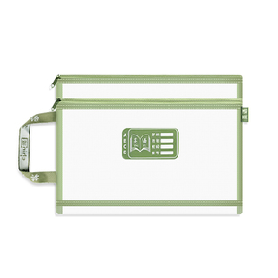 学科科目分类文件袋拉链式双层大容量小学生用书本分科书袋试卷收纳袋学生装卷子袋子作业A4透明网纱手提资料