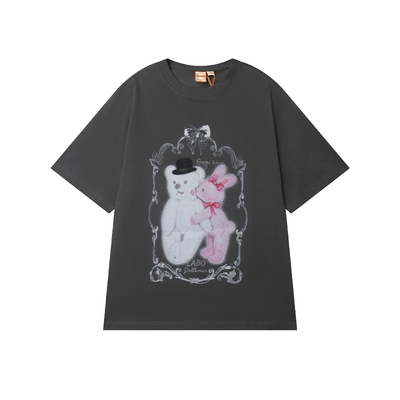 LALABOBO小熊小兔宽松短袖T