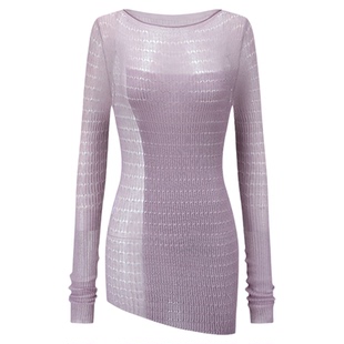 SWAYING/KINT 设计师品牌 25早秋新品 微透肌理修身针织衫 SOLSOL