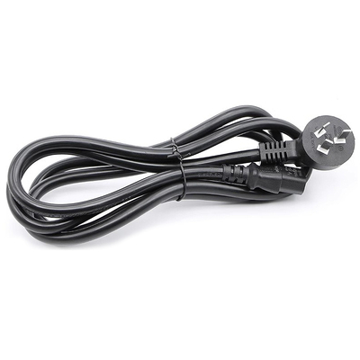 国标弯头10A三插电源线电脑C13