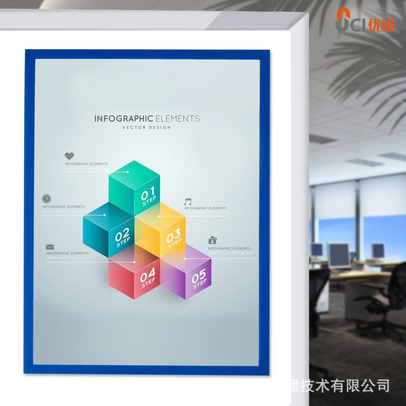 A4磁性文件框厂家直销可袋生产5S6S文件管理看定制文件夹展示板