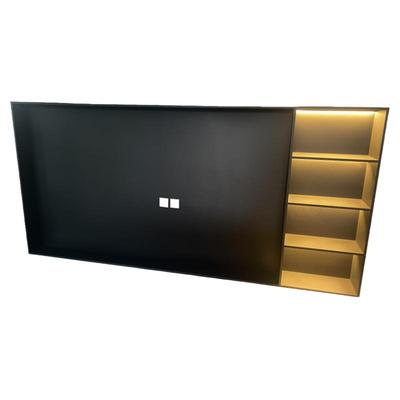 不锈钢75寸85 100电视机壁龛嵌入式边框架金属无背板壁龛柜置物架