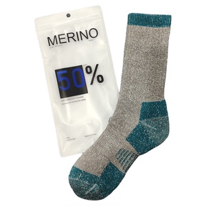 正品50%美利奴羊毛袜子男女中筒毛巾-20℃户外徒步登山滑雪高筒袜