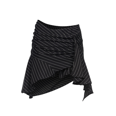 IUNAELUMEN百搭条纹半身裙短裙