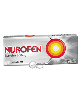 NUROFEN布洛芬片进口止疼药退烧药头痛药痛经感冒发烧流感24片