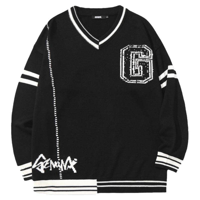 闪电潮牌毛衣GENANX情侣款