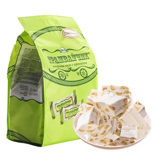 俄罗斯进口花生牛轧糖阿孔特原装老式味道年货休闲喜糖小零食品