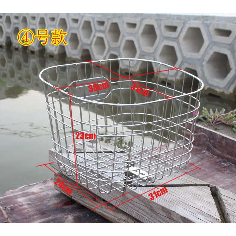 正宗不锈钢加大车篮 防雨设计 适合自行车电动车多种颜色可选