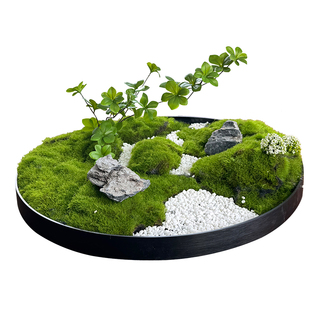 酒店饭店餐桌中间转盘摆件桌花大圆桌中间景观造景装饰品摆花摆设