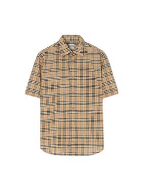 休闲版型格纹棉质衬衫BURBERRY