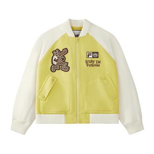 FILA FUSION | Mr Doodle斐乐潮牌长袖外套女2025冬基新款棒球服