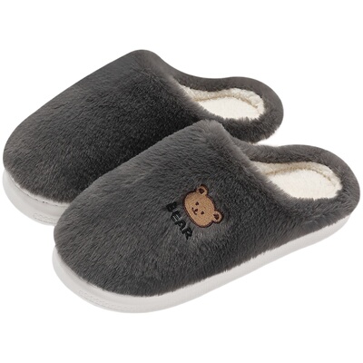 棉拖鞋男士秋冬季家居毛绒保暖