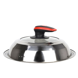 加高加厚锅盖可视可立蒸锅盖炒锅盖钢化玻璃不锈钢高拱锅盖子