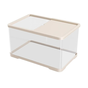 鱼缸客厅桌面懒人带灯生态高清造景新款古法过滤制氧塑料金鱼缸