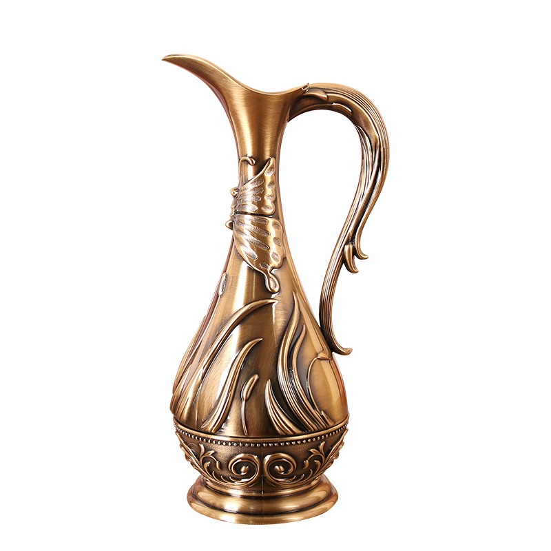 欧式复古花瓶一枝花宫廷桌面创意床头柜客厅插花简约餐桌摆件假花