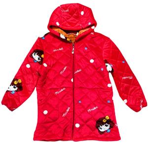 带帽子加绒加厚中大童夹棉罩衣