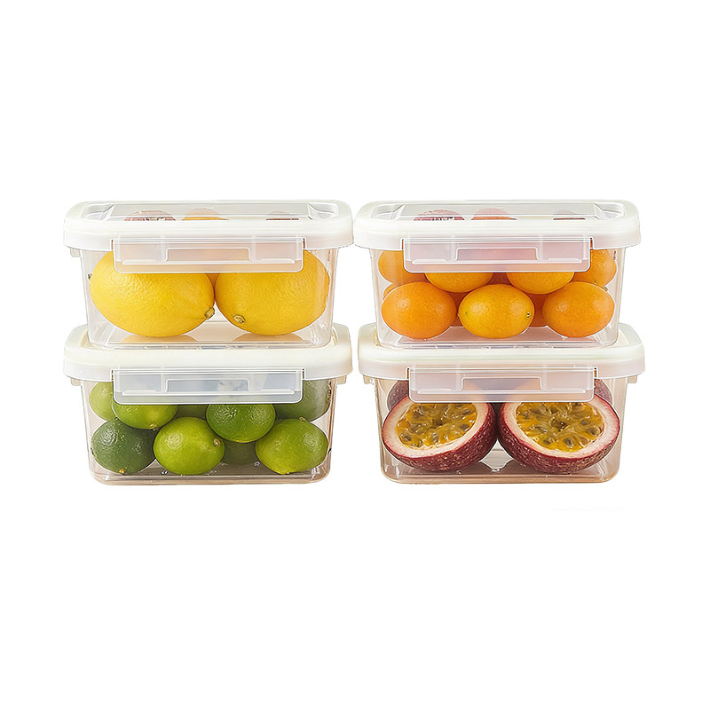 安扣食品级一体翻盖便携保鲜盒