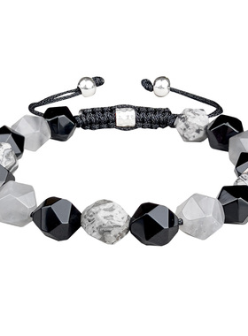 小众黑玛瑙手链男生水晶高级手串