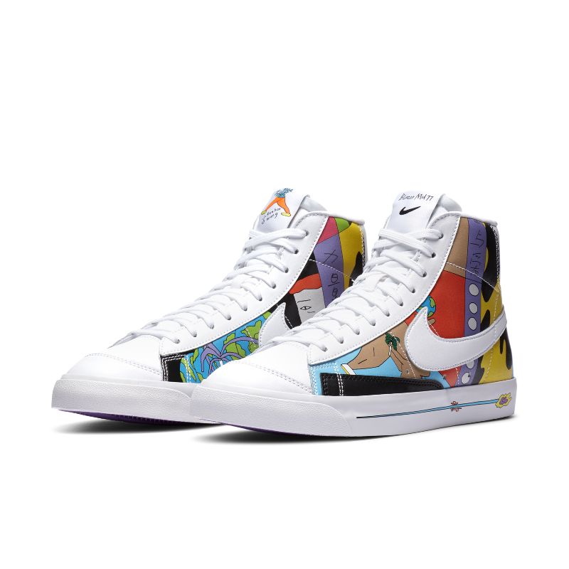 Nike Blazer x Ruohan Wang耐克联名涂鸦男中帮板鞋CZ3775-900