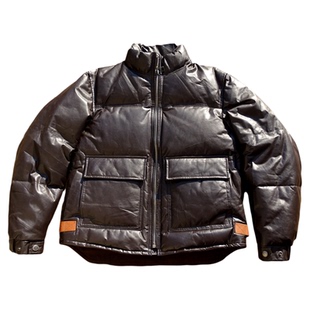 赔本抛售【马皮羽绒服】头层真皮鸭绒冬季保暖复古立领真皮衣