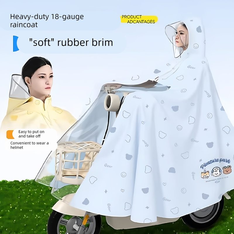 电动电瓶车雨衣女款单人骑行长款全身加大加厚防暴雨雨披成人25新