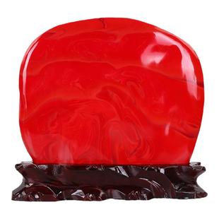 鸡血石原石摆件奇石景观石家居客厅办公室装饰南非红碧玉观赏石头