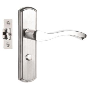 卫生间厕所门锁把手无钥匙不锈钢浴室洗手间单舌锁舌手柄孔距更换