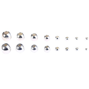 银珠子999纯银散珠转运珠按克称克手链diy配件银豆豆串珠圆珠隔珠