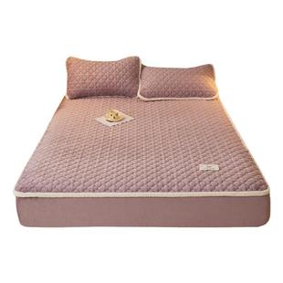 牛奶绒夹棉加厚床笠单件冬新款法兰绒保暖床罩135x200防滑床垫套