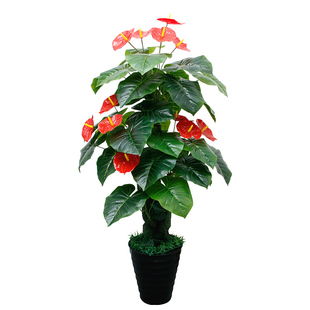 仿真红掌植物室内大型盆栽客厅假花造景绿植仿真花落地高摆件装饰