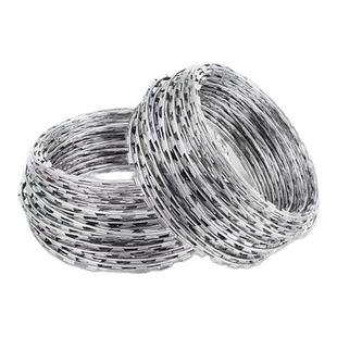 刀片刺绳防护网不锈钢刺丝滚笼刺网带刺铁丝防盗防爬刺围墙防爬网