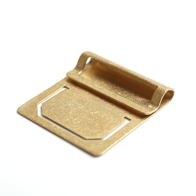 traveler's金属黄铜索引夹牌书签