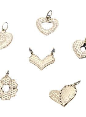 s925纯银爱心心形项链吊坠