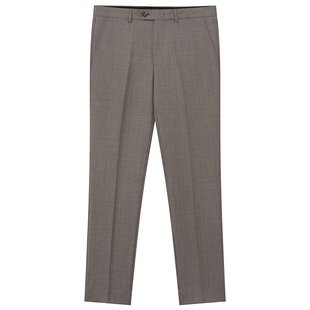 JDV男装春秋新品商场同款卡其色绵羊毛男士西裤直筒长裤WPF4004