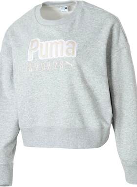 Puma/彪马官方正品当季新款女士运动休闲短款圆领套头衫626169-04