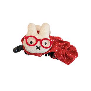 卡通米菲兔香蕉夹女2025新款大号发夹高级感发卡头饰马尾毛绒竖夹